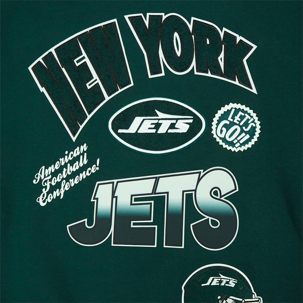 New York Jets Pro Standard Turn It Up Drop Shoulder Pullover Sweatshirt - Green Pullover