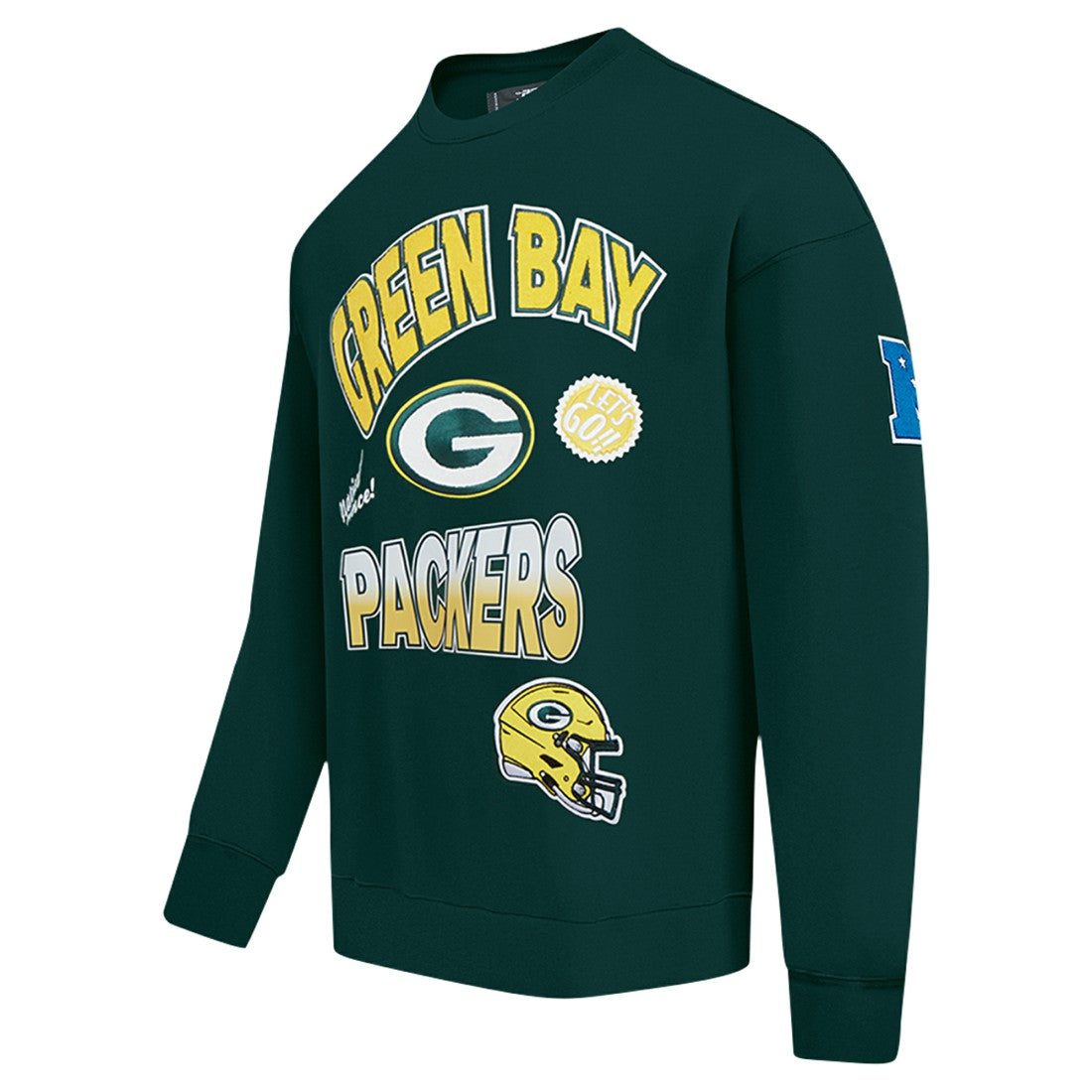 Green Bay Packers Pro Standard Turn It Up Drop Shoulder Pullover Sweatshirt - Green Pullover