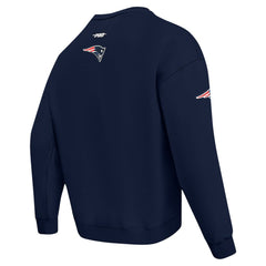 New England Patriots Pro Standard Turn It Up Drop Shoulder Pullover Sweatshirt - Navy Pullover
