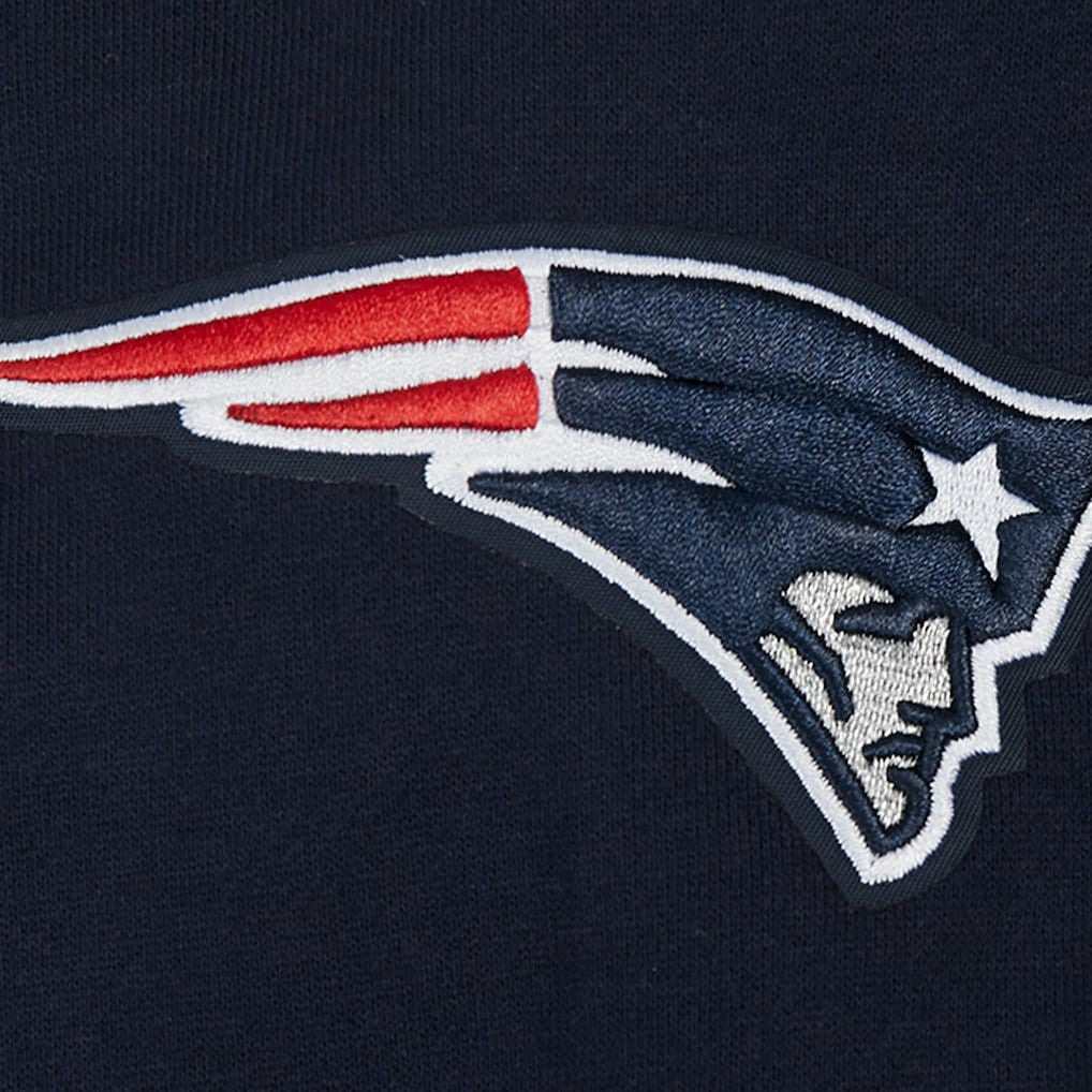 New England Patriots Pro Standard Turn It Up Drop Shoulder Pullover Sweatshirt - Navy Pullover
