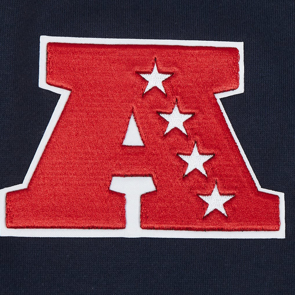 New England Patriots Pro Standard Turn It Up Drop Shoulder Pullover Sweatshirt - Navy Pullover