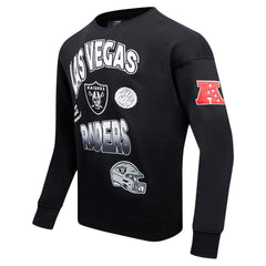 Las Vegas Raiders Pro Standard Turn It Up Drop Shoulder Pullover Sweatshirt - Black Pullover