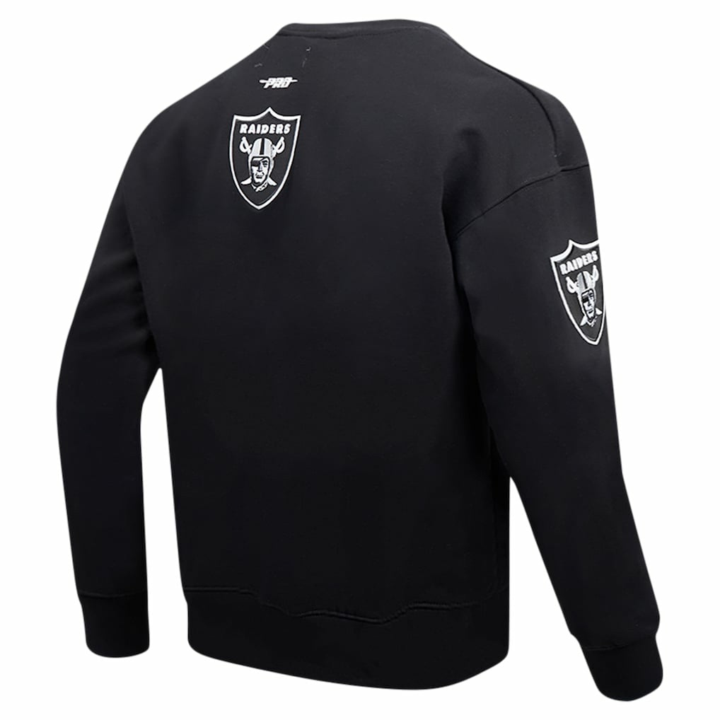 Las Vegas Raiders Pro Standard Turn It Up Drop Shoulder Pullover Sweatshirt - Black Pullover
