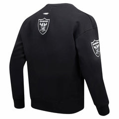 Las Vegas Raiders Pro Standard Turn It Up Drop Shoulder Pullover Sweatshirt - Black Pullover