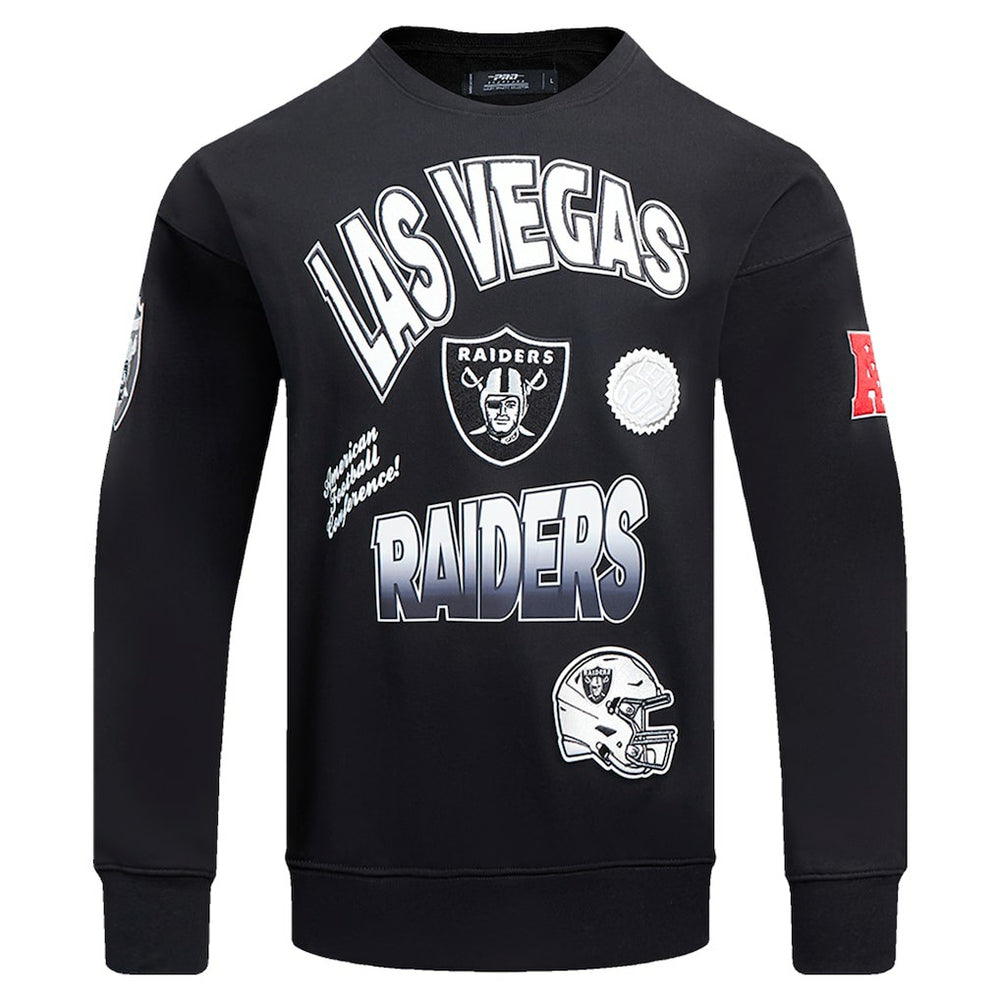Las Vegas Raiders Pro Standard Turn It Up Drop Shoulder Pullover Sweatshirt - Black Pullover