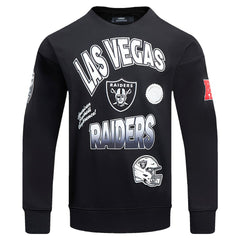 Las Vegas Raiders Pro Standard Turn It Up Drop Shoulder Pullover Sweatshirt - Black Pullover