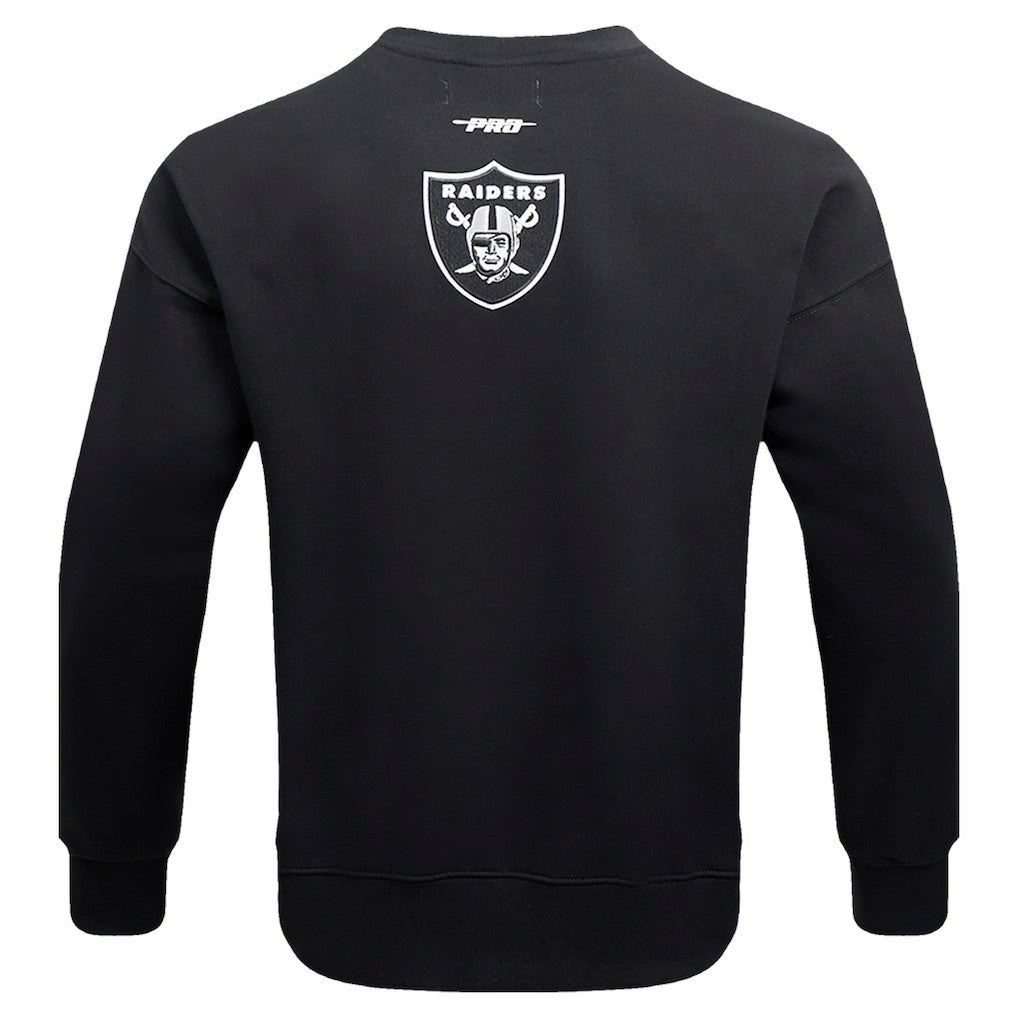 Las Vegas Raiders Pro Standard Turn It Up Drop Shoulder Pullover Sweatshirt - Black Pullover