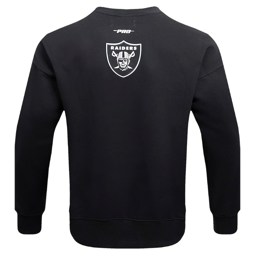 Las Vegas Raiders Pro Standard Turn It Up Drop Shoulder Pullover Sweatshirt - Black Pullover