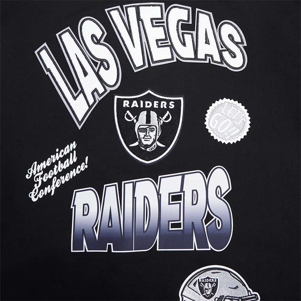 Las Vegas Raiders Pro Standard Turn It Up Drop Shoulder Pullover Sweatshirt - Black Pullover