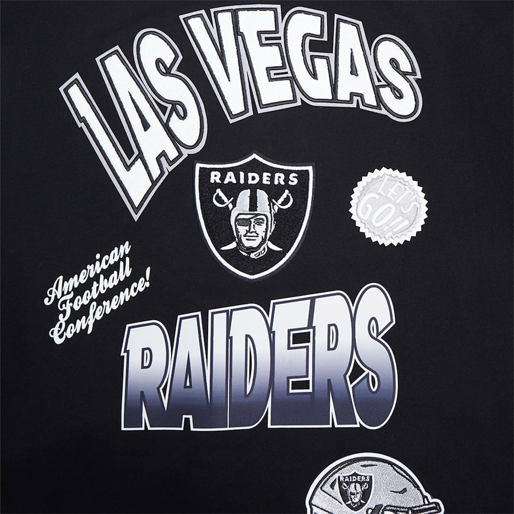 Las Vegas Raiders Pro Standard Turn It Up Drop Shoulder Pullover Sweatshirt - Black Pullover
