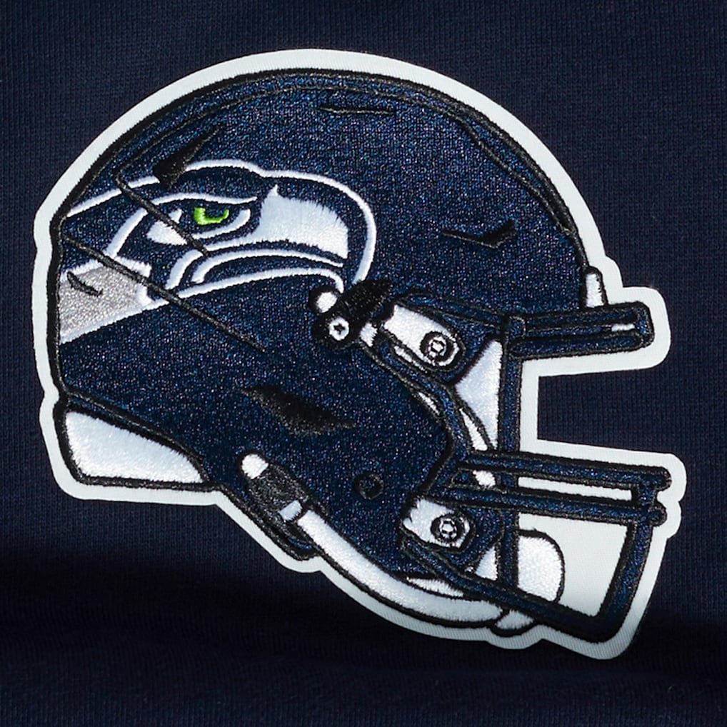 Seattle Seahawks Pro Standard Turn It Up Drop Shoulder Pullover Sweatshirt - College Navy Pullover