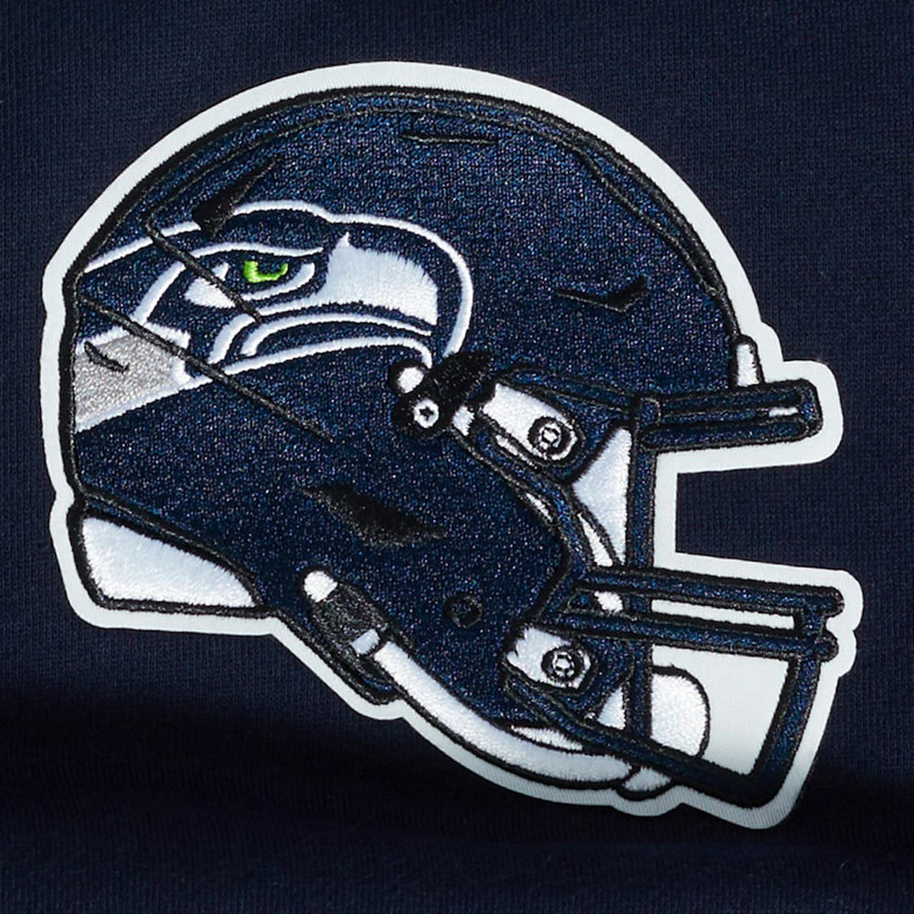 Seattle Seahawks Pro Standard Turn It Up Drop Shoulder Pullover Sweatshirt - College Navy Pullover