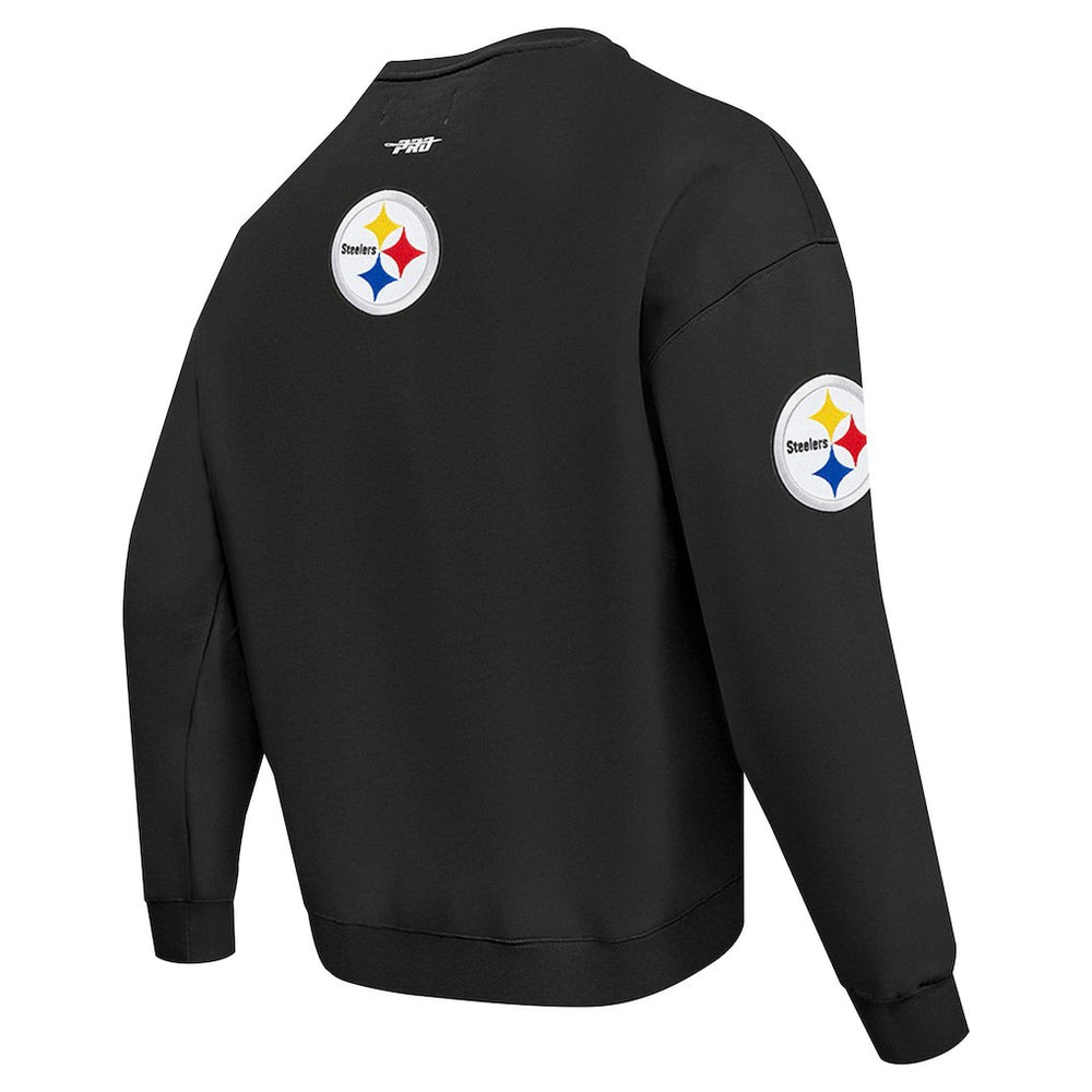 Pittsburgh Steelers Pro Standard Turn It Up Drop Shoulder Pullover Sweatshirt - Black Pullover