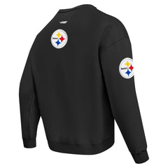 Pittsburgh Steelers Pro Standard Turn It Up Drop Shoulder Pullover Sweatshirt - Black Pullover