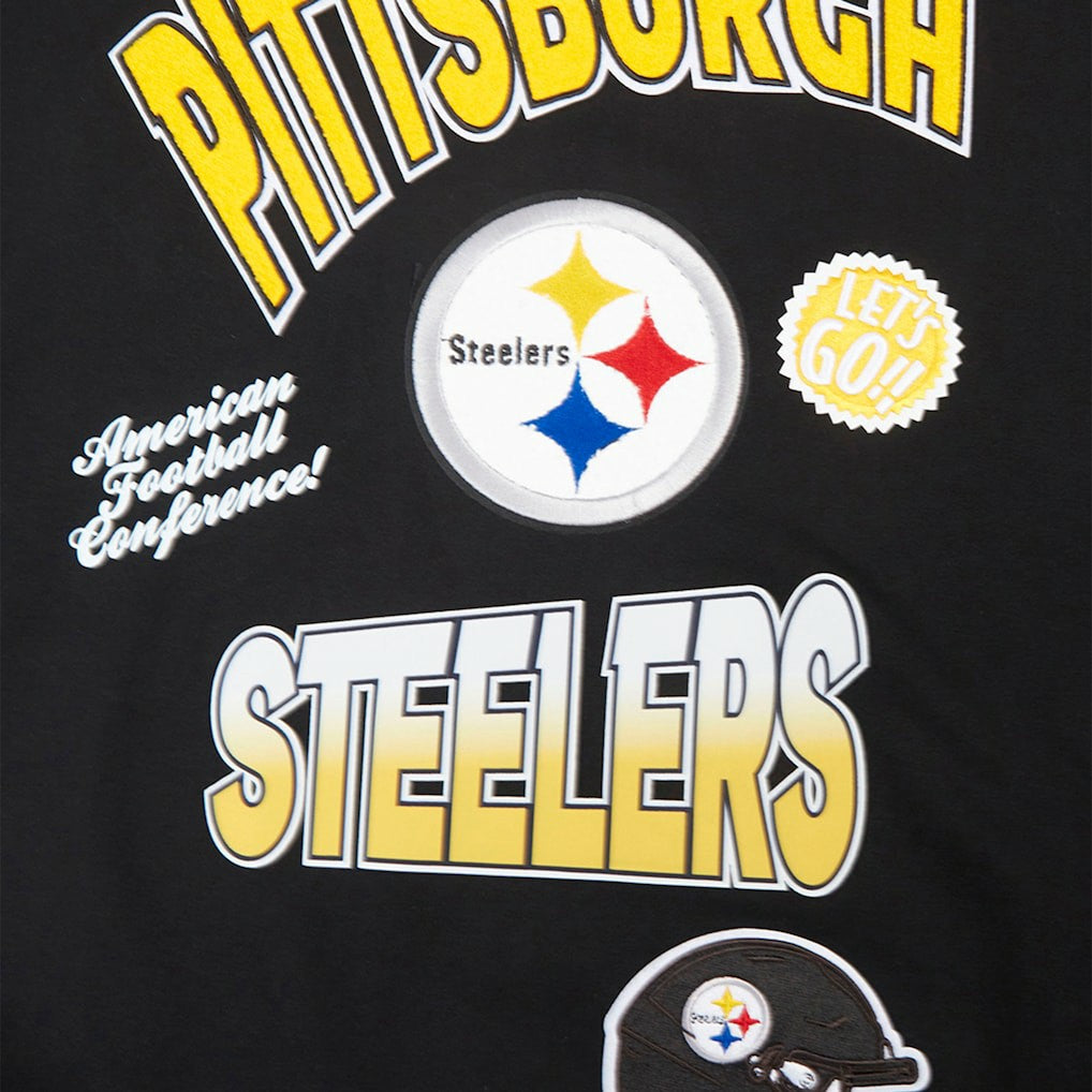 Pittsburgh Steelers Pro Standard Turn It Up Drop Shoulder Pullover Sweatshirt - Black Pullover