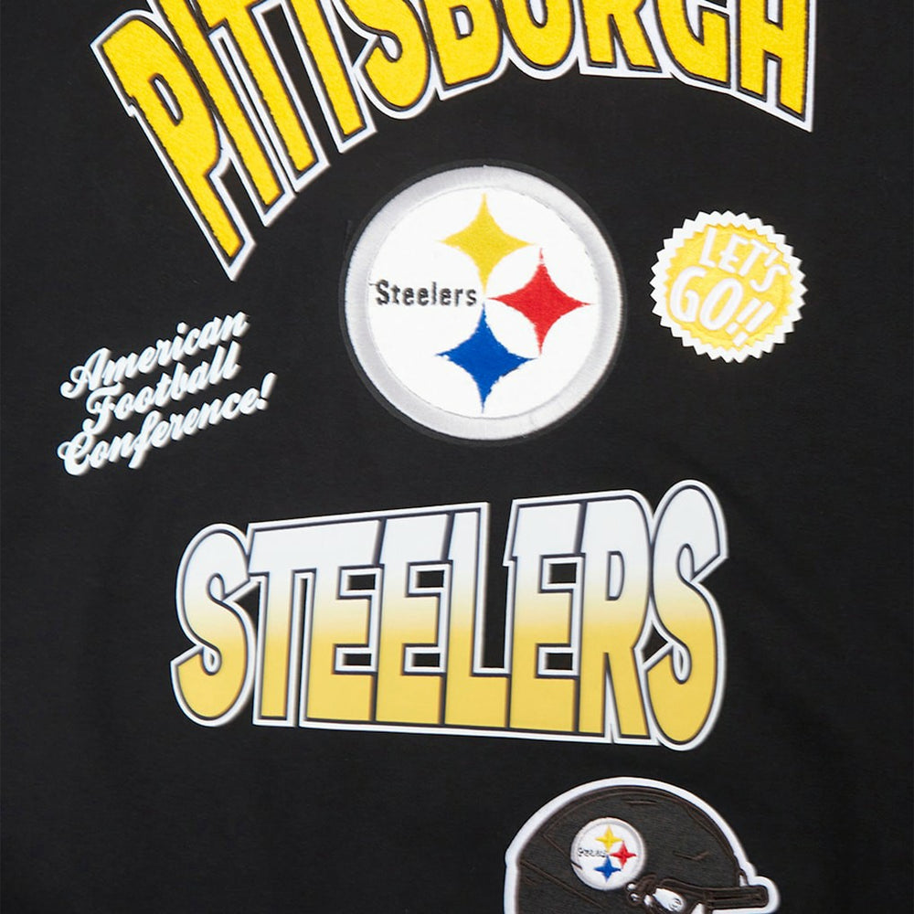 Pittsburgh Steelers Pro Standard Turn It Up Drop Shoulder Pullover Sweatshirt - Black Pullover