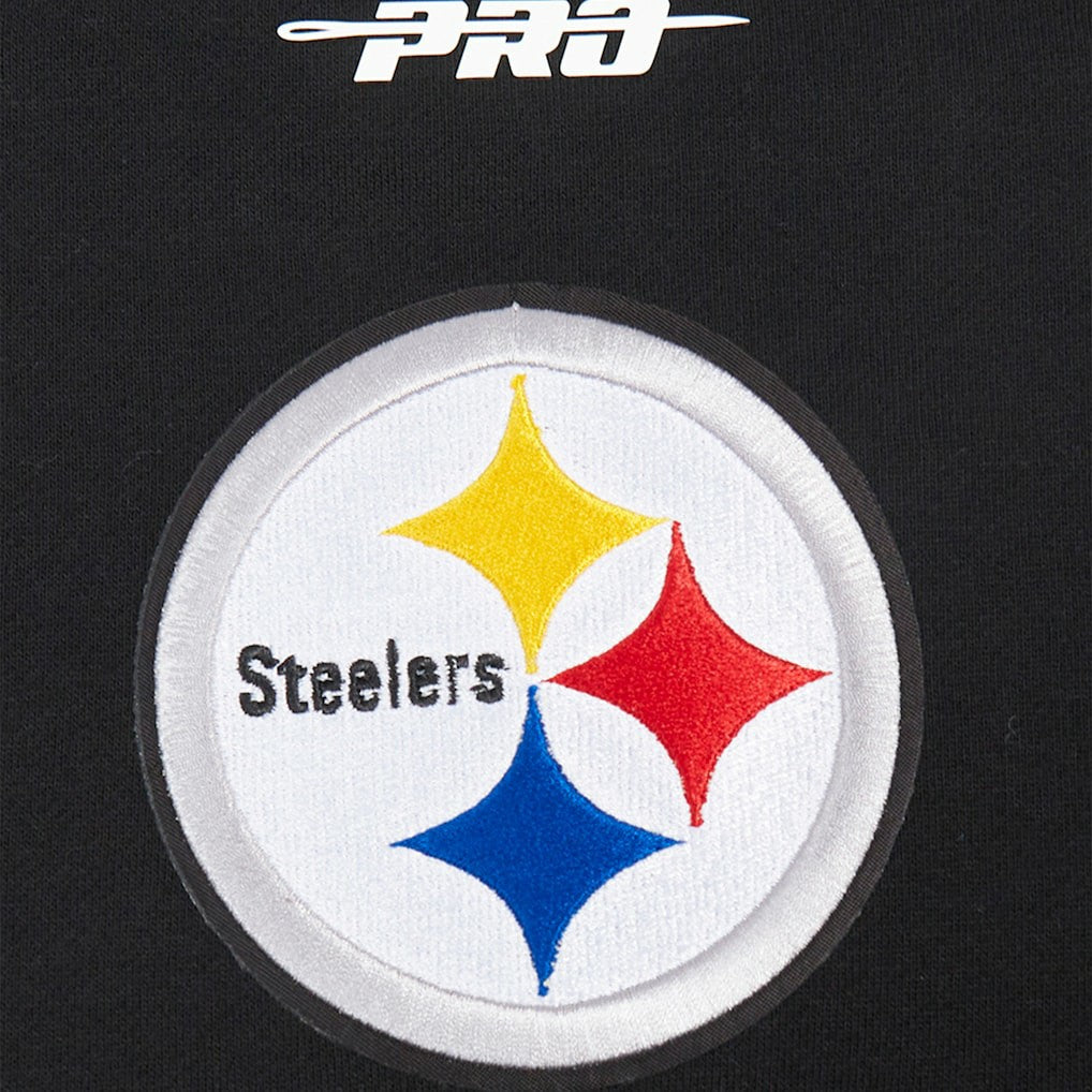 Pittsburgh Steelers Pro Standard Turn It Up Drop Shoulder Pullover Sweatshirt - Black Pullover