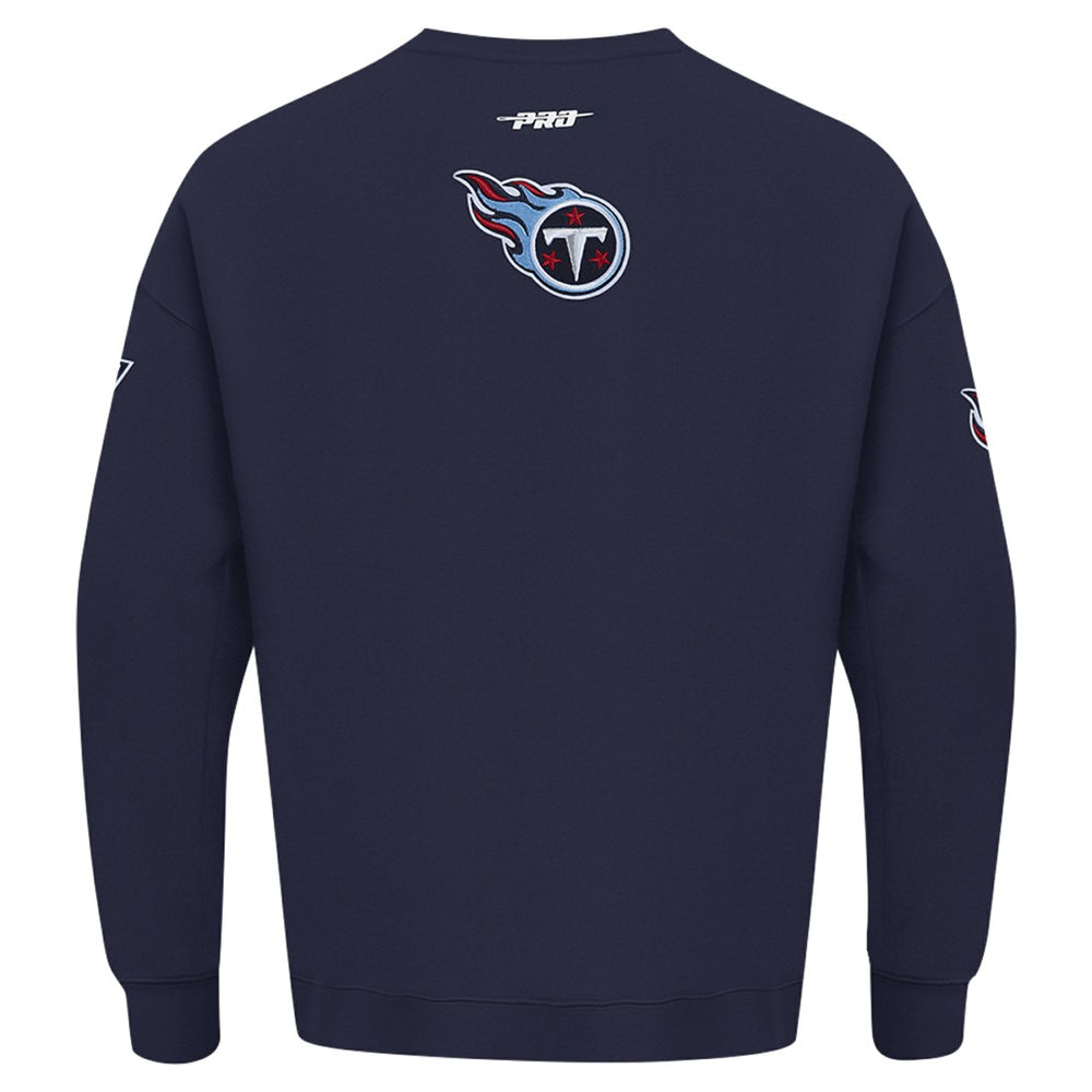 Tennessee Titans Pro Standard Turn It Up Drop Shoulder Pullover Sweatshirt - Navy Pullover