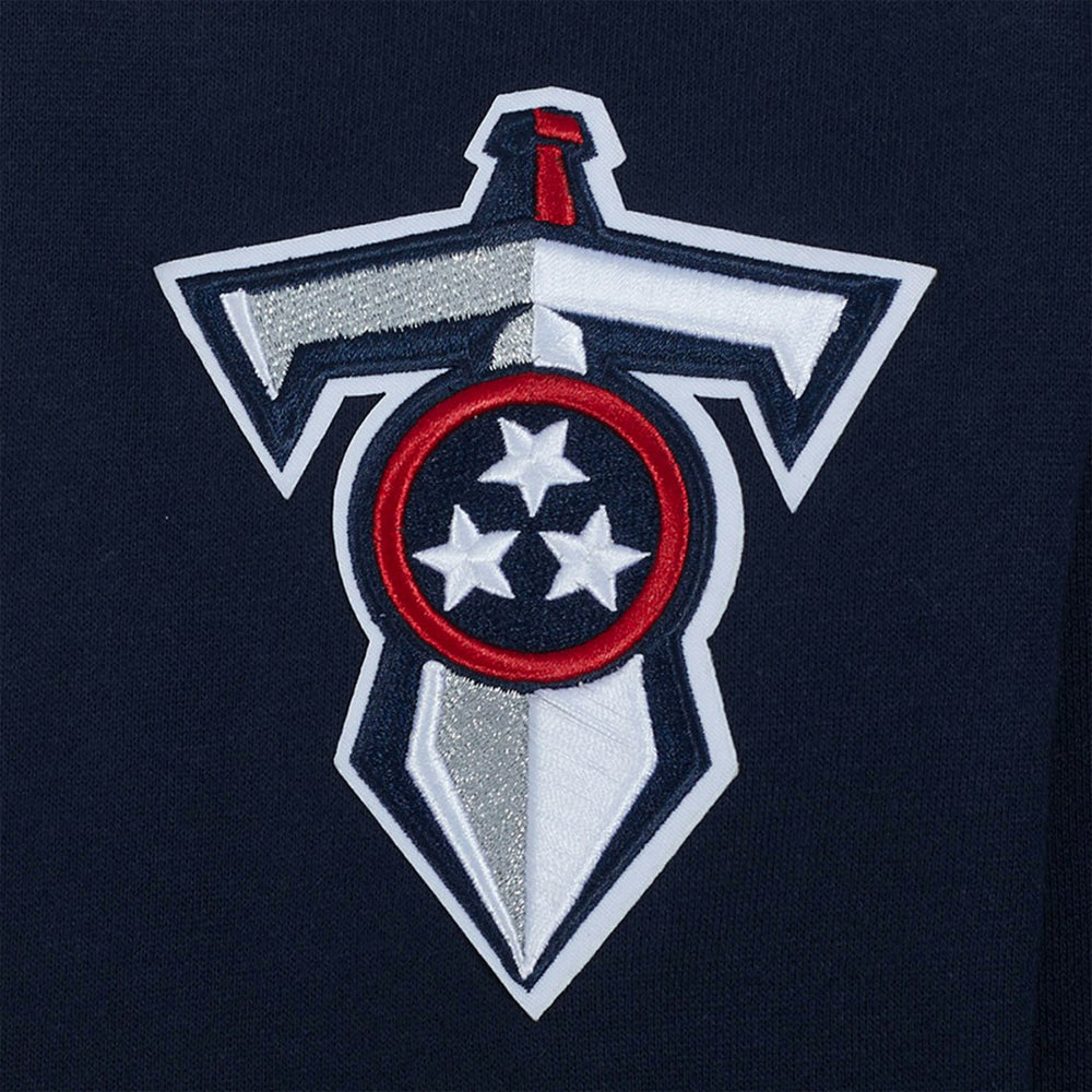 Tennessee Titans Pro Standard Turn It Up Drop Shoulder Pullover Sweatshirt - Navy Pullover
