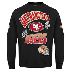 San Francisco 49ers Pro Standard Turn It Up Drop Shoulder Pullover Sweatshirt - Black Pullover