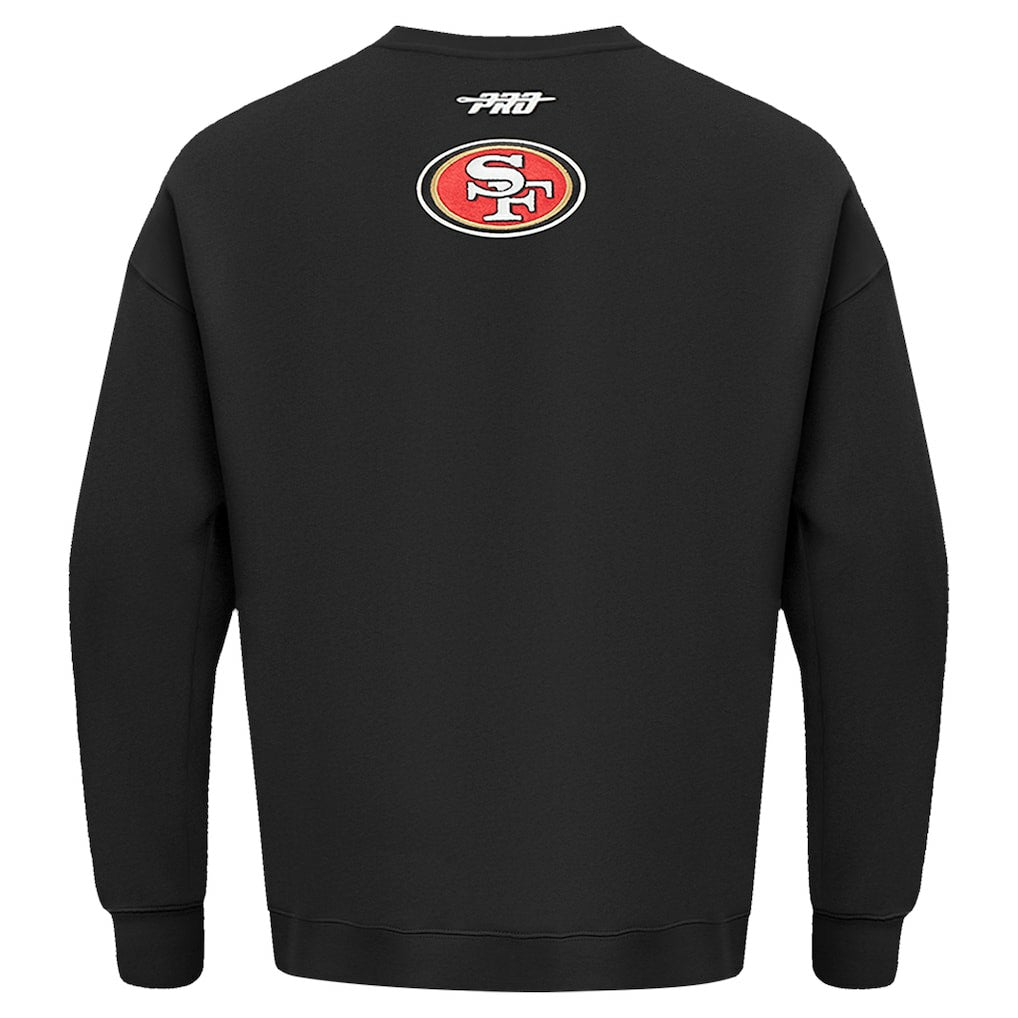 San Francisco 49ers Pro Standard Turn It Up Drop Shoulder Pullover Sweatshirt - Black Pullover