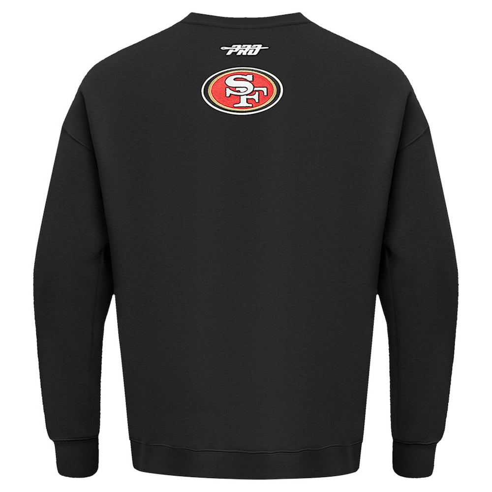 San Francisco 49ers Pro Standard Turn It Up Drop Shoulder Pullover Sweatshirt - Black Pullover