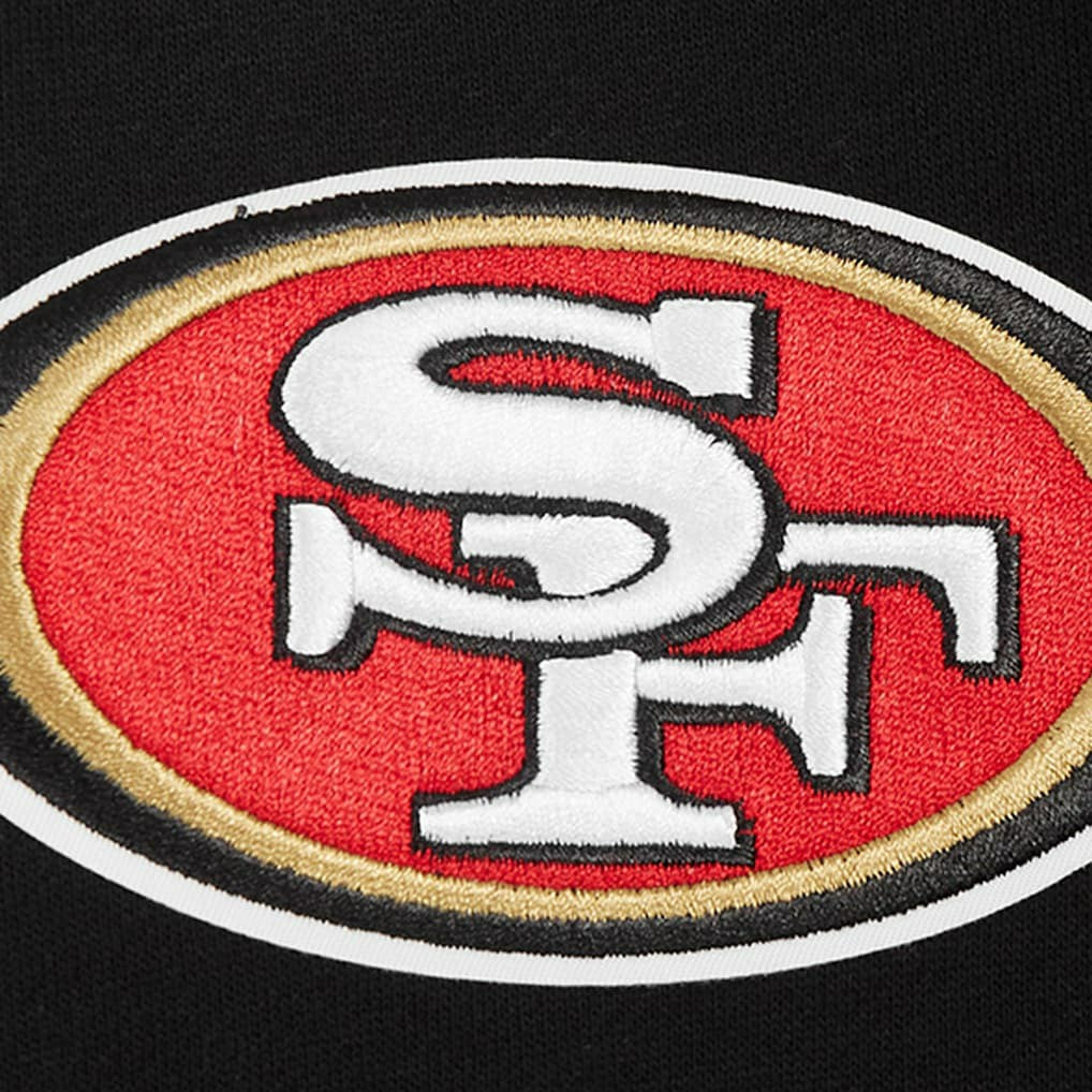 San Francisco 49ers Pro Standard Turn It Up Drop Shoulder Pullover Sweatshirt - Black Pullover