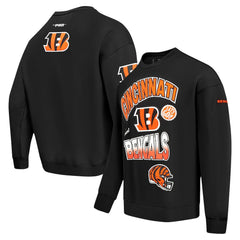 Cincinnati Bengals Pro Standard Turn It Up Drop Shoulder Pullover Sweatshirt - Black Pullover