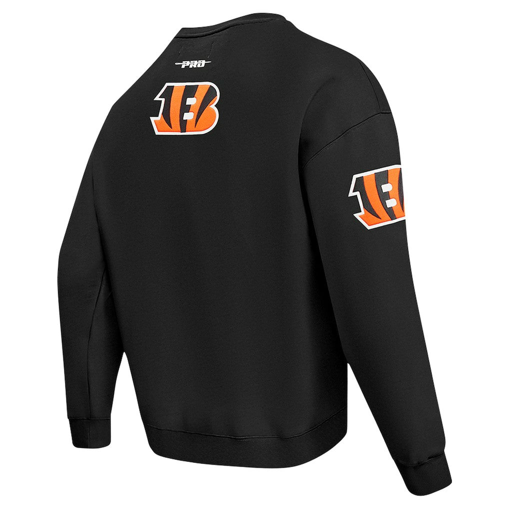 Cincinnati Bengals Pro Standard Turn It Up Drop Shoulder Pullover Sweatshirt - Black Pullover