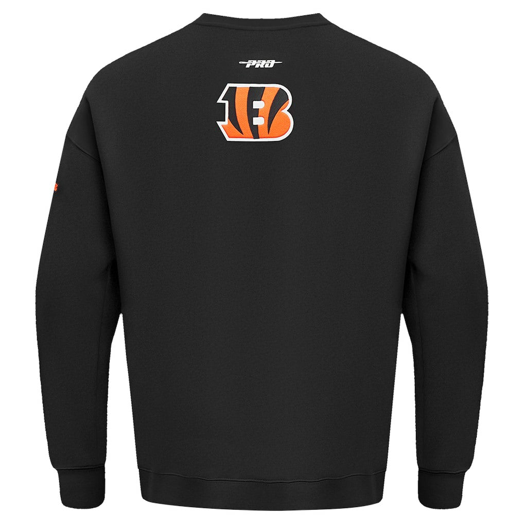 Cincinnati Bengals Pro Standard Turn It Up Drop Shoulder Pullover Sweatshirt - Black Pullover