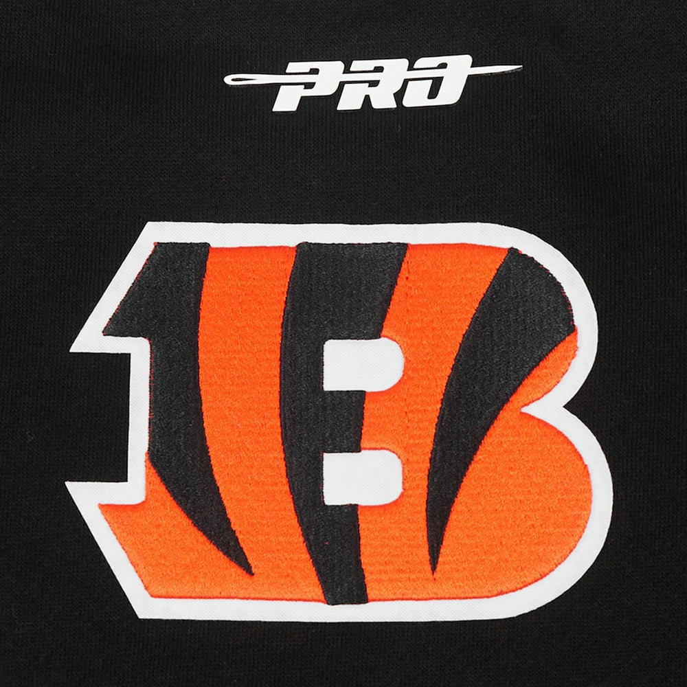Cincinnati Bengals Pro Standard Turn It Up Drop Shoulder Pullover Sweatshirt - Black Pullover