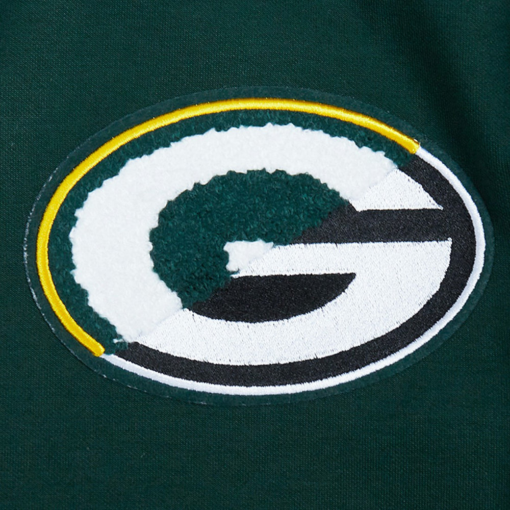 Green Bay Packers Pro Standard Split Logo Double Knit Full-Zip Hoodie - Green Hoodies