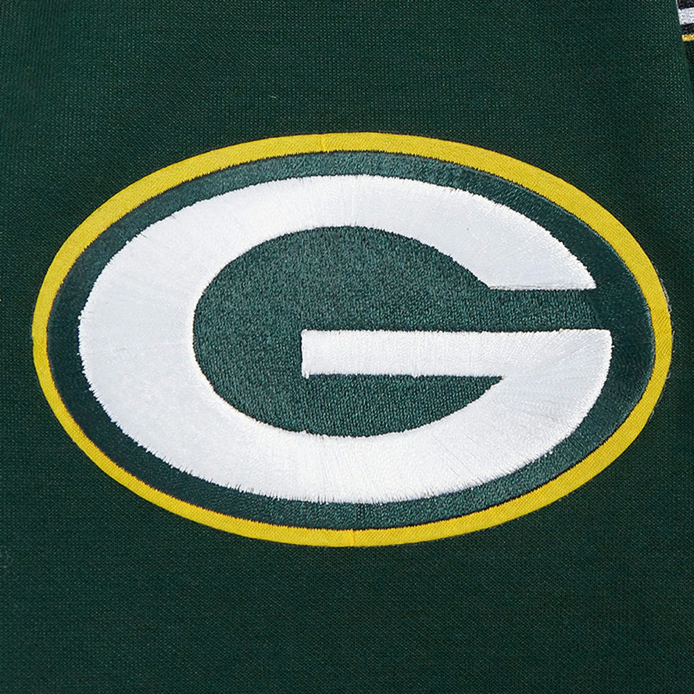 Green Bay Packers Pro Standard Split Logo Double Knit Full-Zip Hoodie - Green Hoodies