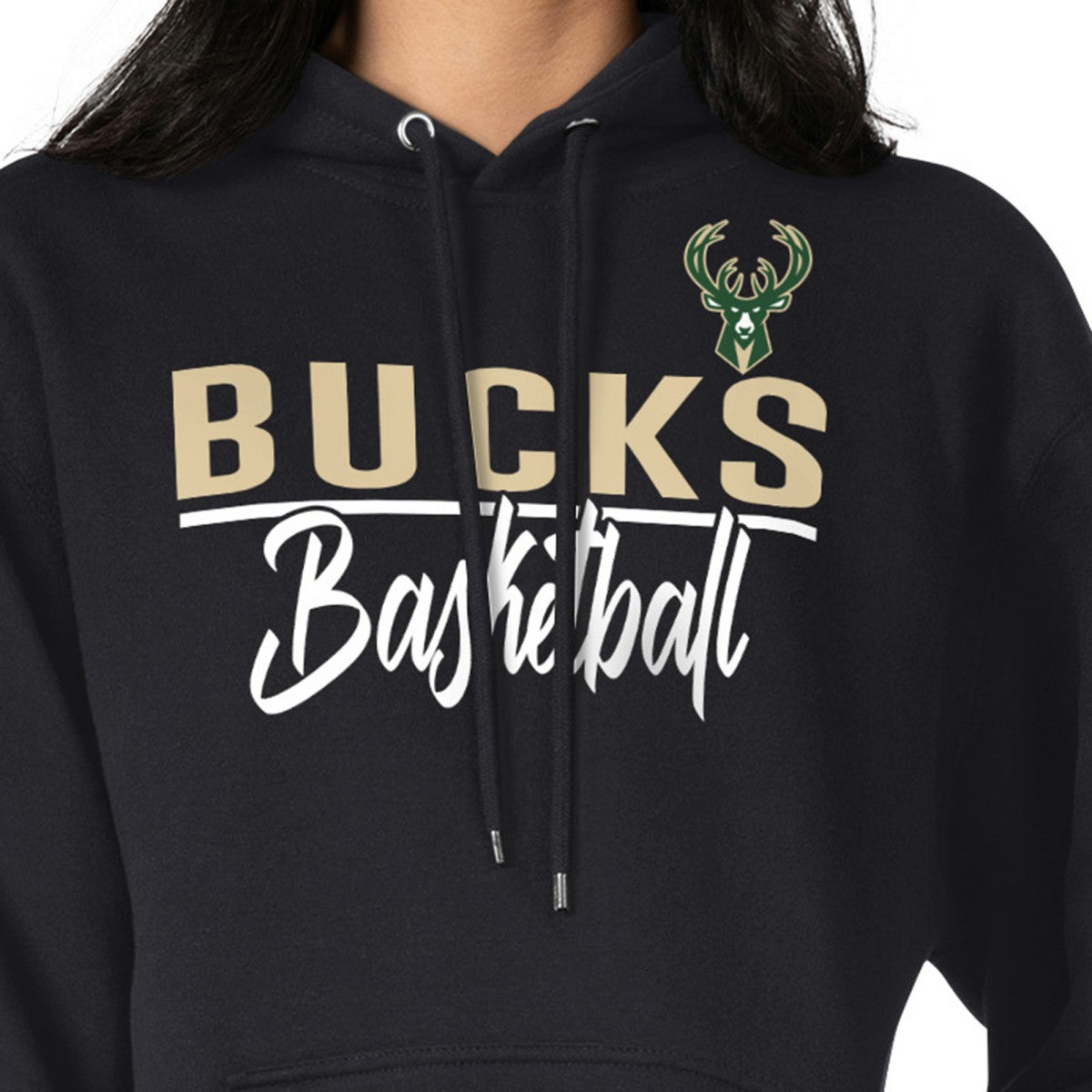 Milwaukee Bucks G-III 4Her by Carl Banks Women's Graphics Fleece Pullover Hoodie Black outlet