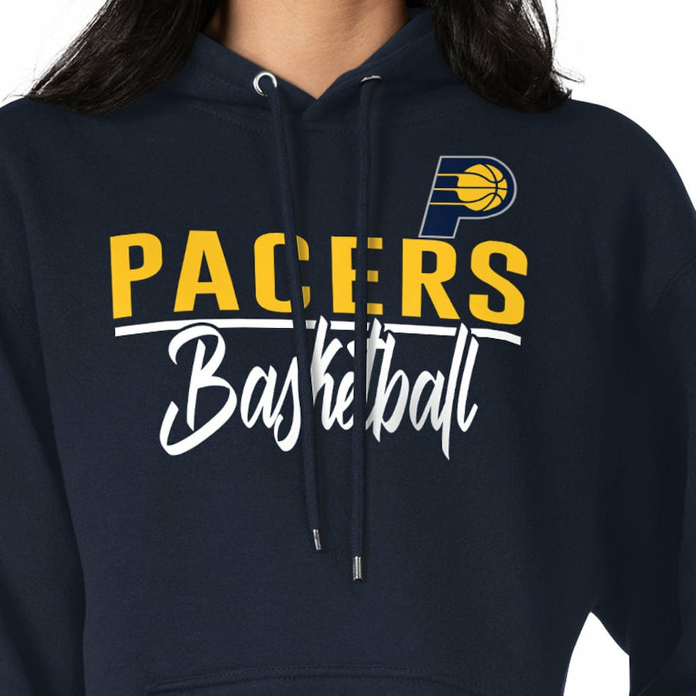 Indiana Pacers G-III 4Her by Carl Banks Women's Graphics Fleece Pullover Hoodie Navy