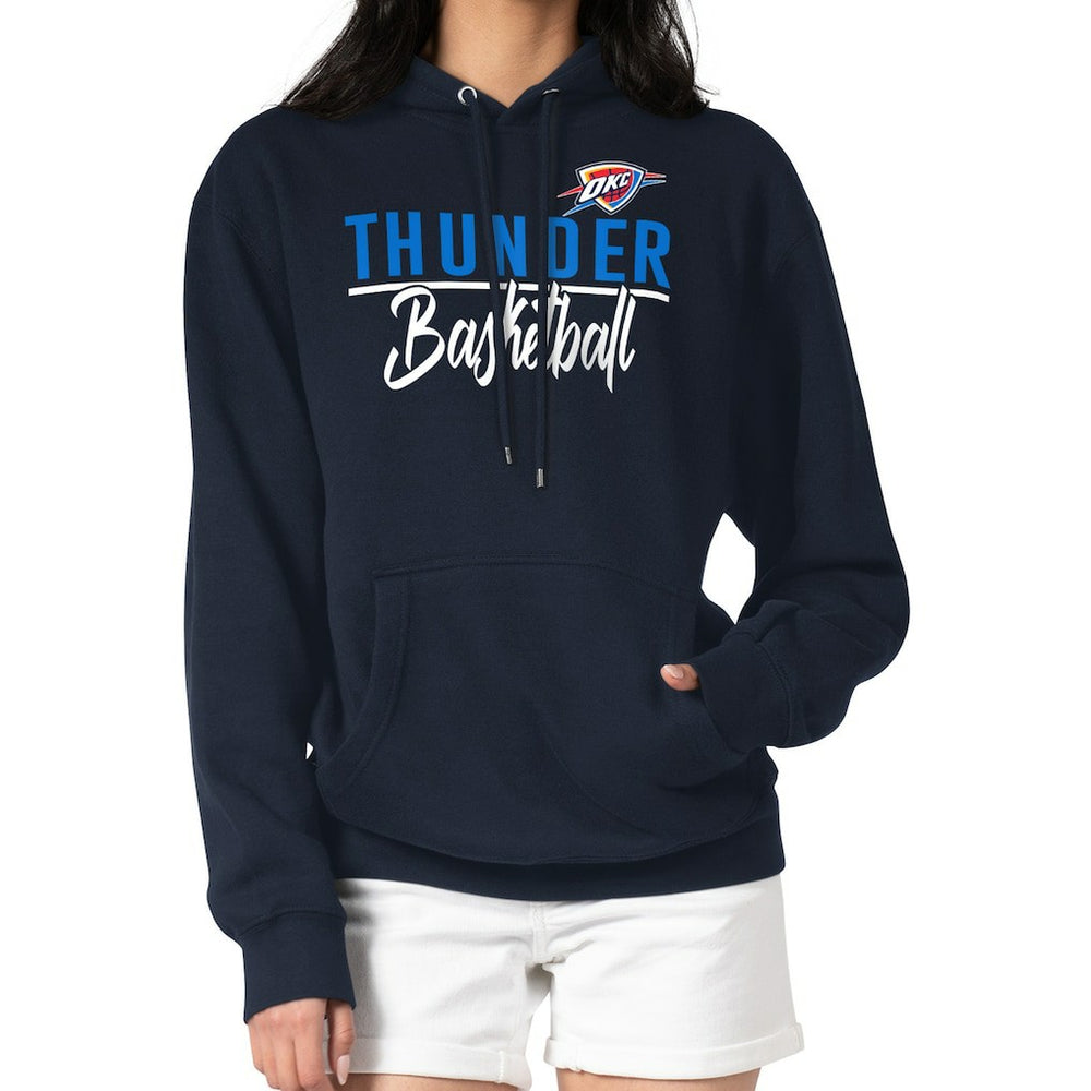 Oklahoma City Thunder G-III 4Her by Carl Banks Women's Graphics Fleece Pullover Hoodie Navy