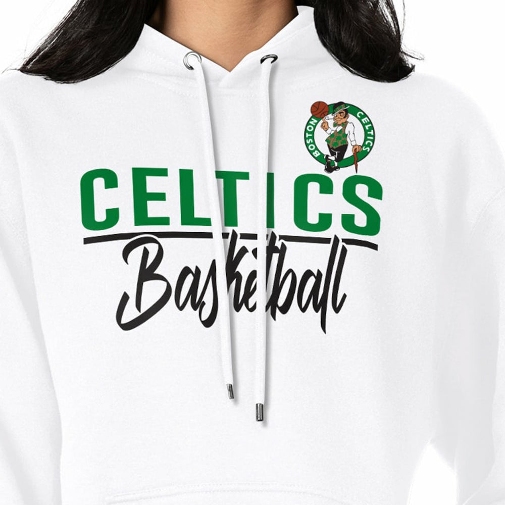 Boston Celtics G-III 4Her by Carl Banks Women's Graphics Fleece Pullover Hoodie White