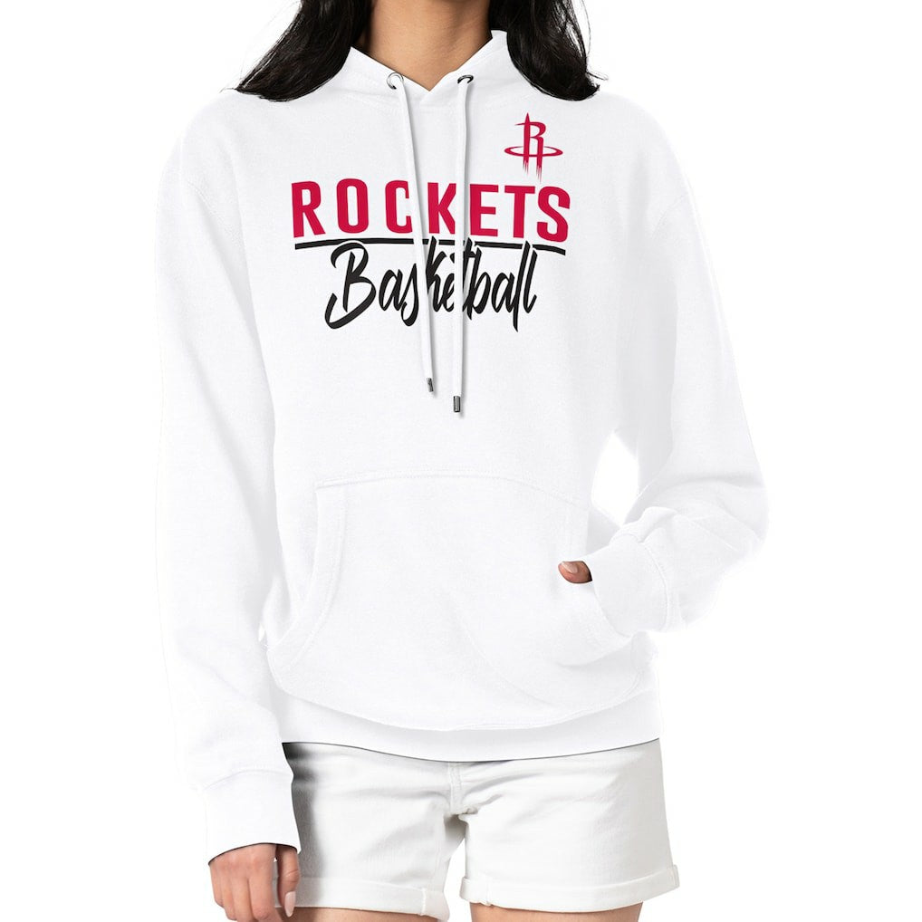Houston Rockets G-III 4Her by Carl Banks Women's Graphics Fleece Pullover Hoodie White outlet
