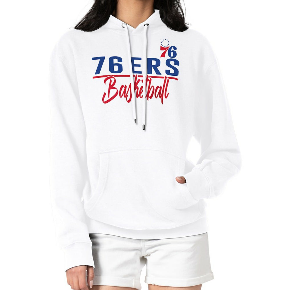 Philadelphia 76ers G-III 4Her by Carl Banks Women's Graphics Fleece Pullover Hoodie White