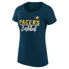 Indiana Pacers G-III 4Her by Carl Banks Women's Super-Slim Fit Lightweight Team Sport V-Neck T-Shirt Navy