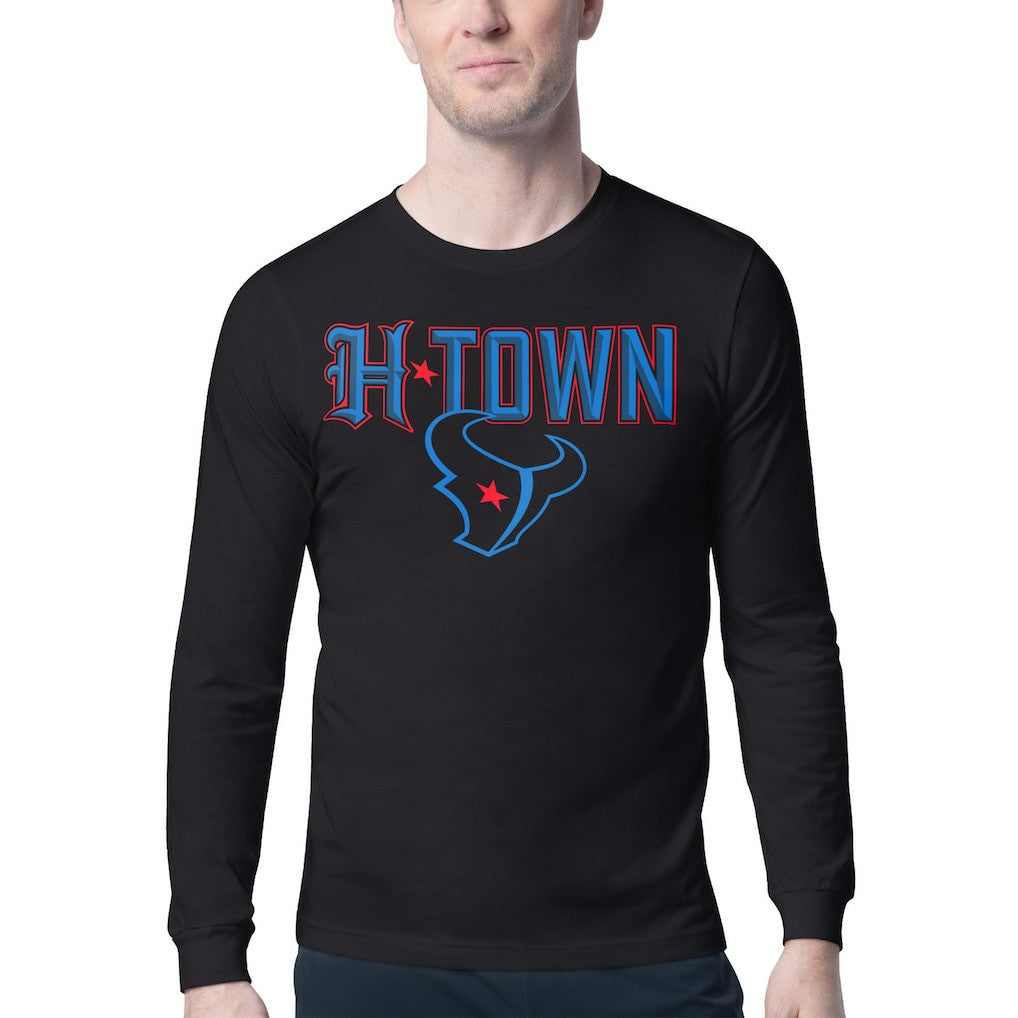 Houston Texans Starter H-Town Graphic Long Sleeve T-Shirt - Black T-shirts