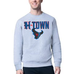 Houston Texans Starter H-Town Graphic Fleece Pullover Sweatshirt - Heather Gray Pullover