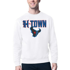 Houston Texans Starter H-Town Graphic Fleece Pullover Sweatshirt - White Pullover