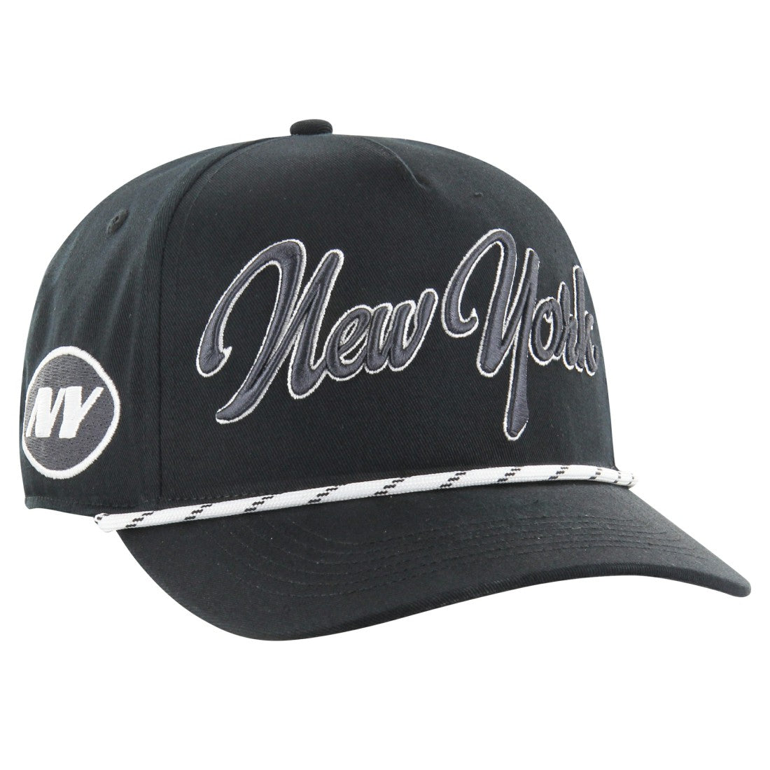 New York Jets '47 Overhand Speckle Hitch Adjustable Hat - Black Hats