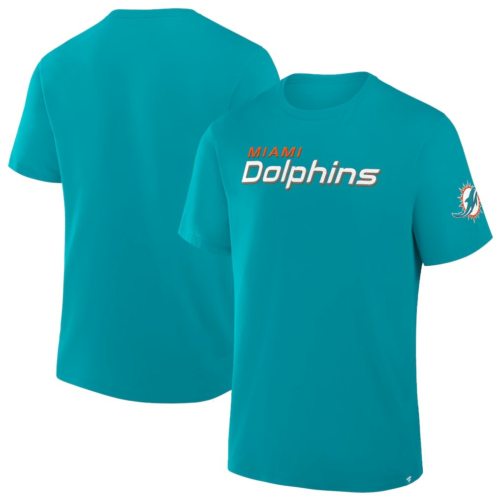Miami Dolphins Option Route Legacy T-Shirt - Aqua T-shirts