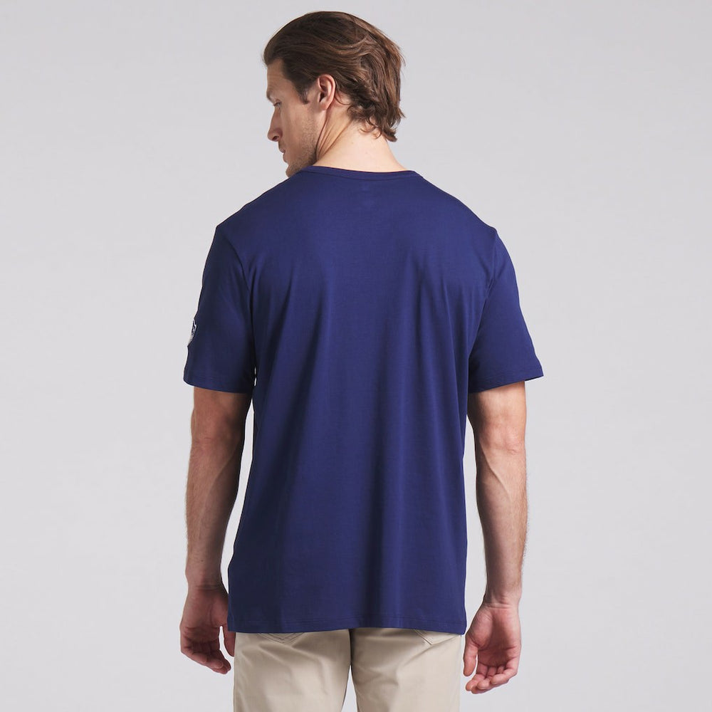 New England Patriots Option Route Legacy T-Shirt - Navy T-shirts