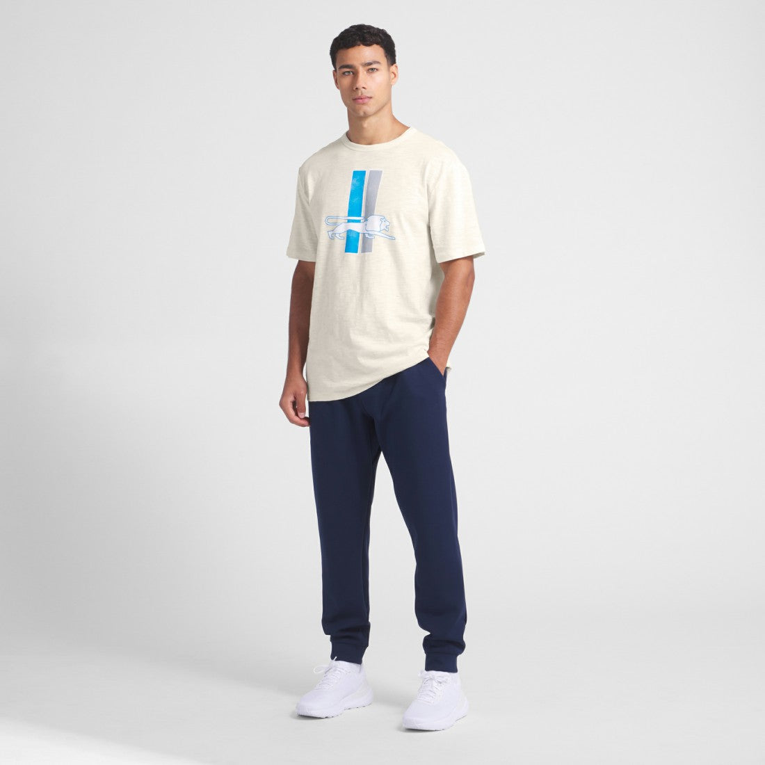 Detroit Lions Slub T-Shirt - Cream T-shirts