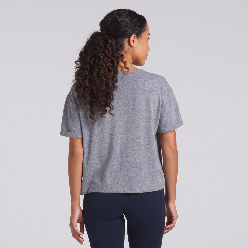 Dallas Cowboys Women's Swing Pass Tri-Blend Boxy T-Shirt - Heather Gray T-shirts