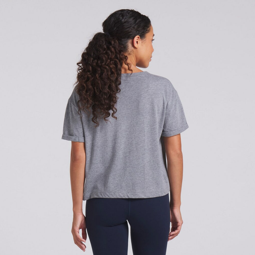 Dallas Cowboys Women's Swing Pass Tri-Blend Boxy T-Shirt - Heather Gray T-shirts