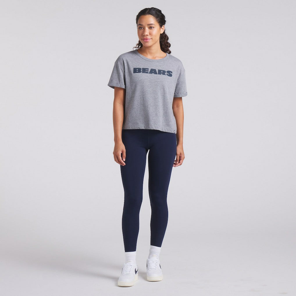 Chicago Bears Women's Swing Pass Tri-Blend Boxy T-Shirt - Heather Gray T-shirts